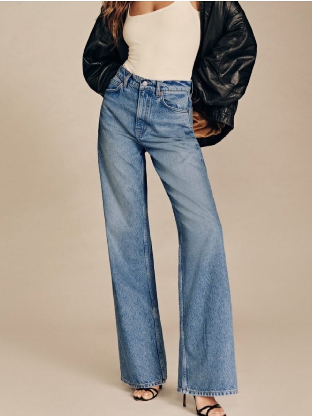 Reformation Cary High Rise Slouchy Wide Leg Jeans Colorado Size 26